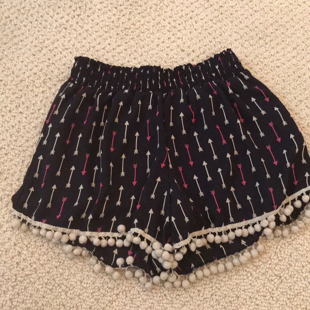 Blue, pink and white short